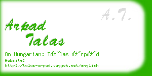 arpad talas business card